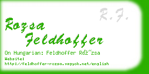 rozsa feldhoffer business card